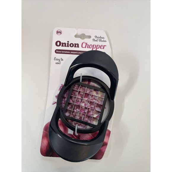 Onion Chopper Dicer One Size BLACK Stainless Steel Blades. NEW! - Picture 1 of 5